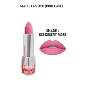 Glamorous Face Matte Lipstick Pink Case Vitamin E & Aloe Vera Extracts